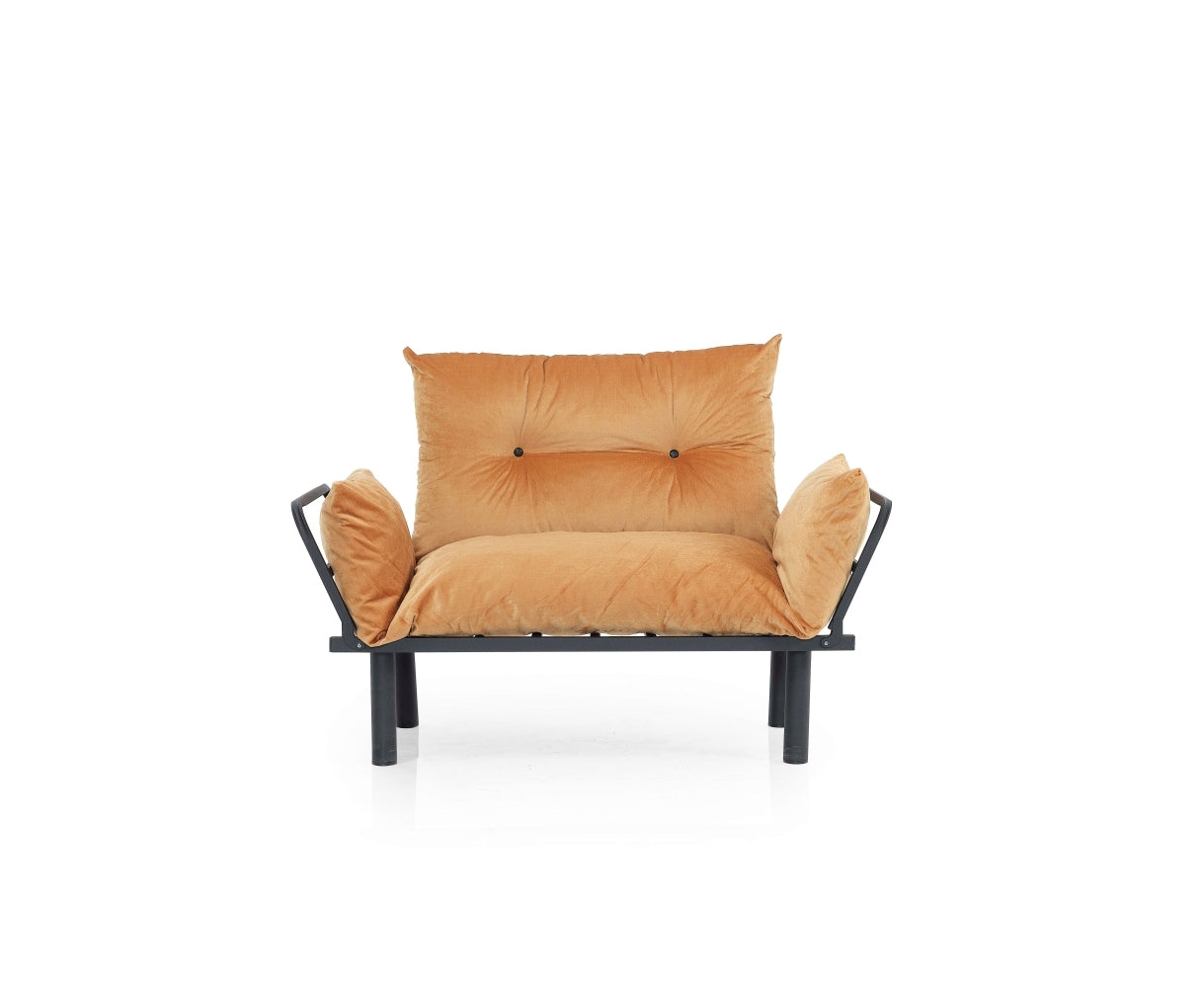 Sona Futon Beautiful Seat Mustard Metal Metal