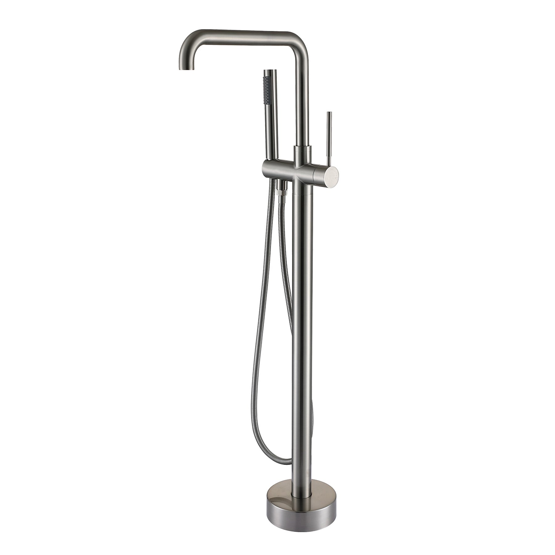 Freestanding Bathtub Faucet With Hand Shower Three Blush Bathroom Metal