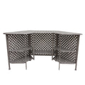 Cast Alumnim Weave Pattern Party Bar Table A Grey Aluminium