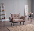 Sona Futon Beautiful Seat Beige Metal Metal