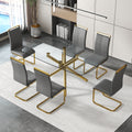 Large Modern Minimalist Rectangular Glass Dining Table For 6 8 With 0.39