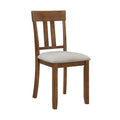 Transitional Styling 7 Piece Pack Dinette Set Cherry Finish Dining Table And 6X Side Chairs Textured Fabric Upholstered Seat Wooden Classic Look Furniture Cherry Wood