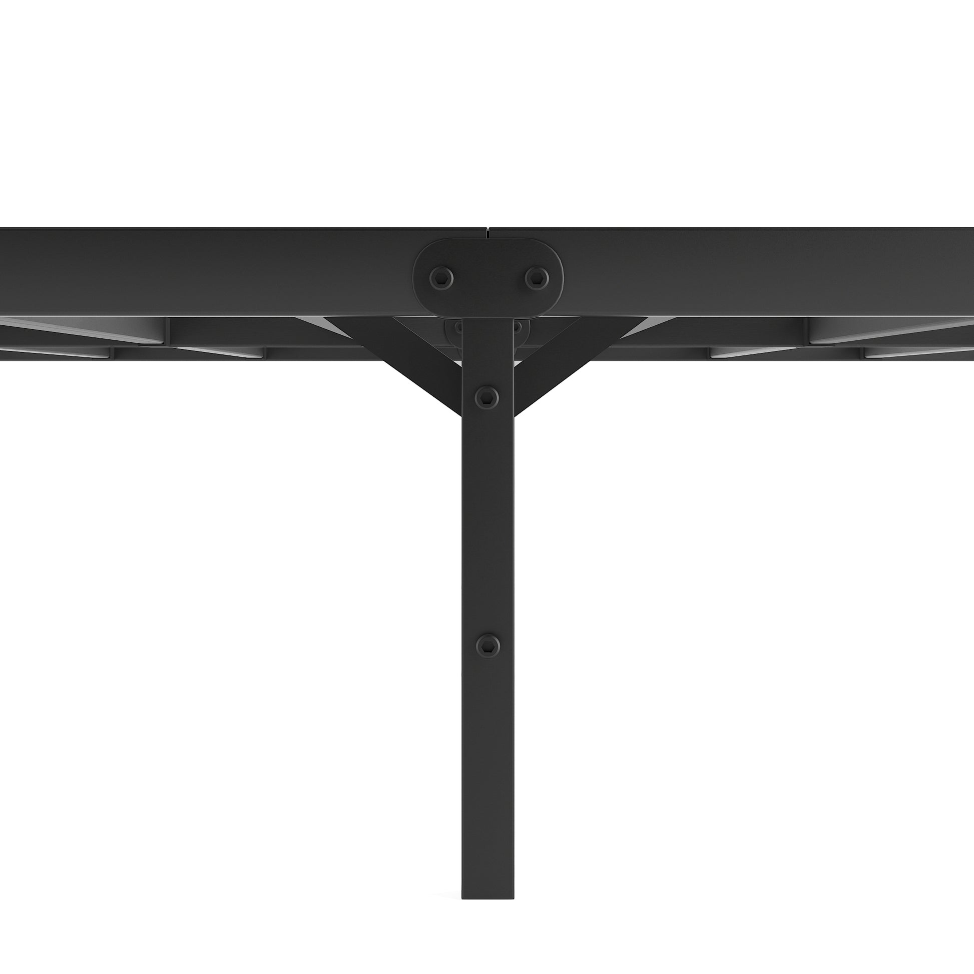 Metal Platform Bed Frame ,Sturdy Metal Frame, No Box Spring Needed King King Black Metal