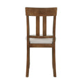 Transitional Styling 7 Piece Pack Dinette Set Cherry Finish Dining Table And 6X Side Chairs Textured Fabric Upholstered Seat Wooden Classic Look Furniture Cherry Wood