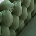 Modern Tufted Velvet Sofa 87.4 Inch For Living Room Mint Green Color Mint Green Velvet Wood Primary Living Space Tufted Back Modern Flared Arms Foam Velvet 2 Seat