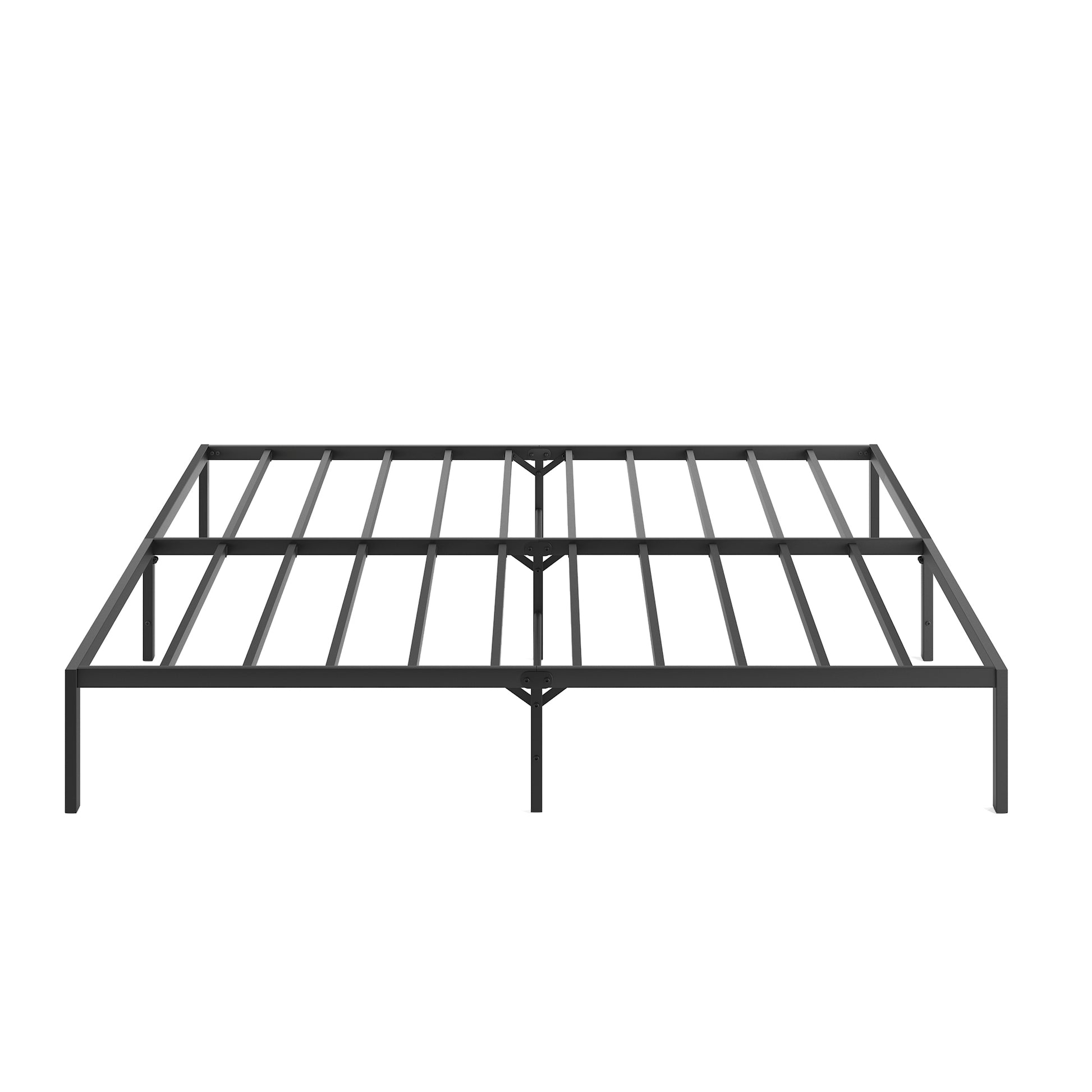 Metal Platform Bed Frame ,Sturdy Metal Frame, No Box Spring Needed King King Black Metal