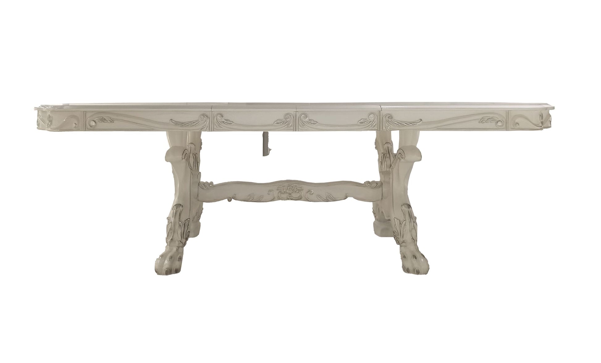 Dresden Dining Table 108" In Bone White Finish Dn01694 White Mdf