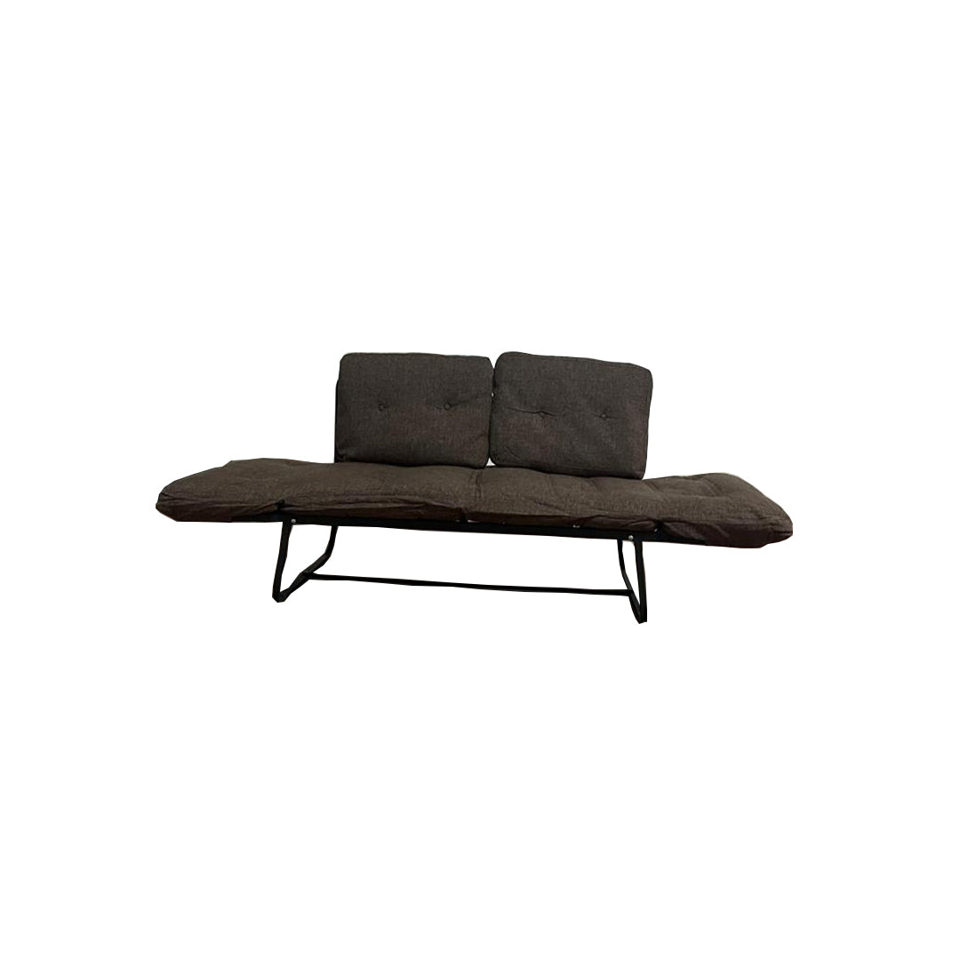 Violette Metal Frame Futon Beautiful Seat Dark Brown Metal