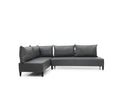 Inferno Metal Frame Vynil Upholstered Sectional For Living Room Grey Metal