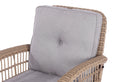 3 Pieces Outdoor Wicker Swive Rocking Chair Set, Patio Bistro Sets With 2 Rattan Rocker Chairs And Glass Coffee Table For Backyard Natural Wicker