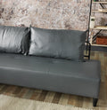 Inferno Metal Frame Vynil Upholstered Sectional For Living Room Grey Metal