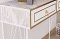 Ardeno Metal Legs Wood Base Console Table White Wood