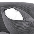 Swivel Accent Barrel Chair With 5 Movable Pillow 360 Degree Swivel Round Sofa Chair For Living Room,Bedroom, Hotel, Grey Grey Foam Corduroy
