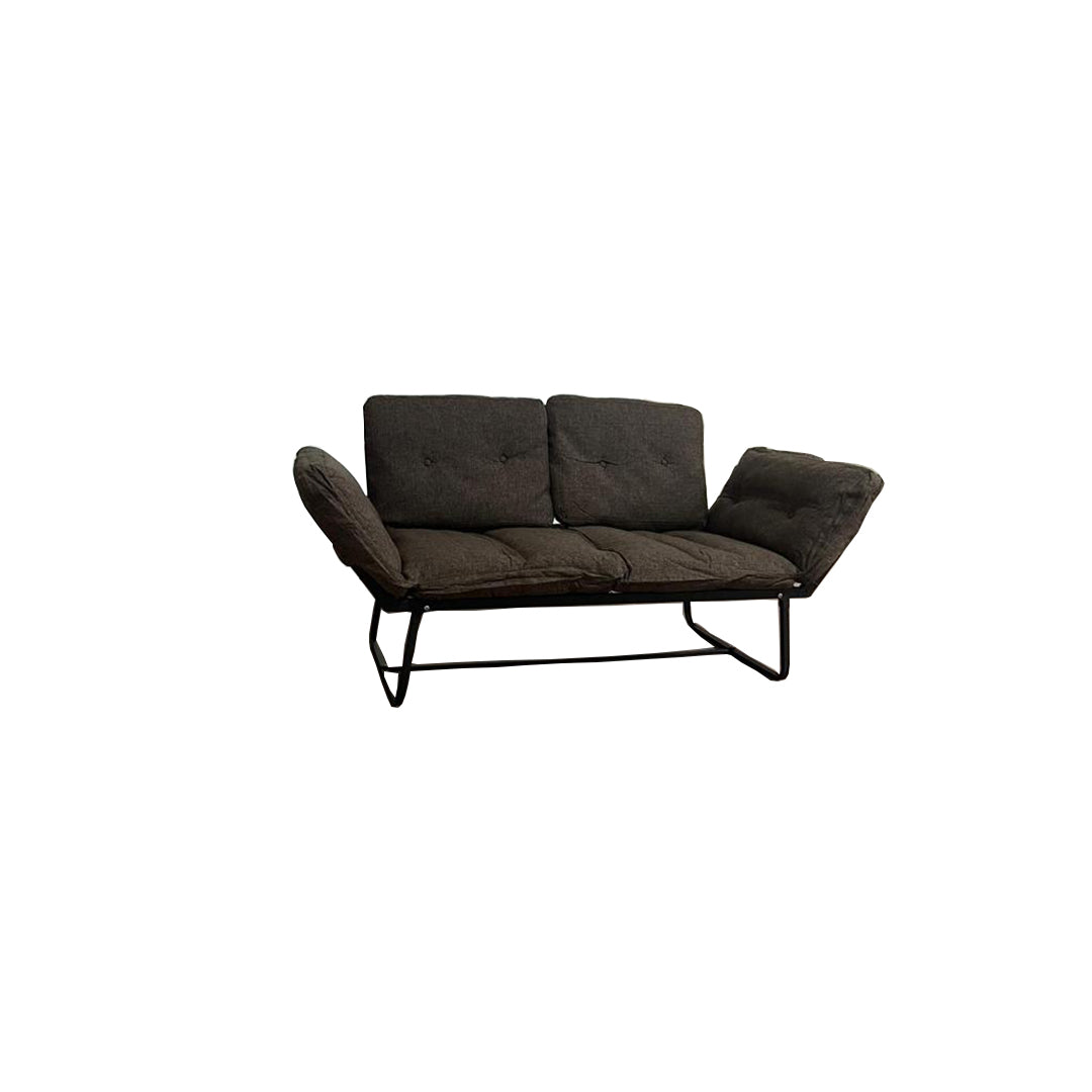 Violette Metal Frame Futon Beautiful Seat Dark Brown Metal