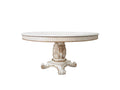Vendome Dining Table Antique Pearl Finish Dn01222 Antique White Solid Wood