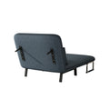 39 Convertible Chair Bed, Tri Fold Sofa Bed With Adjustable Backrest & Pillow, Leisure Chaise Lounge Couch With Sturdy Steel Frame For Home & Office, Comfortable Sleeper Chair Blue Grey Velvet Contemporary Polyurethane Foam Metal 2 Seat