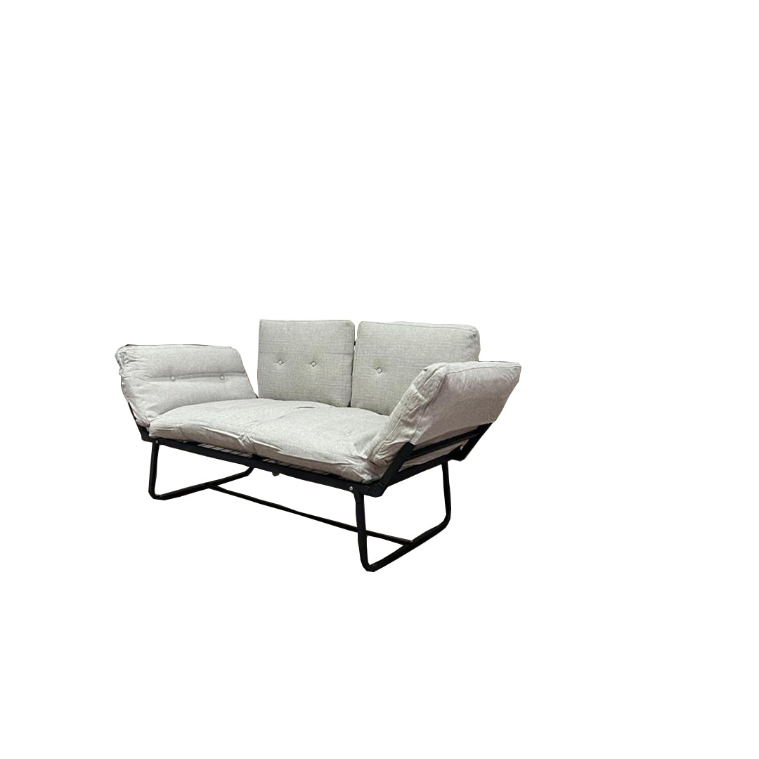 Violette Metal Frame Futon Beautiful Seat Beige Metal