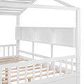 Wooden Full Size House Bed With 2 Drawers,Kids Bed With Storage Shelf, White Full White Solid Wood