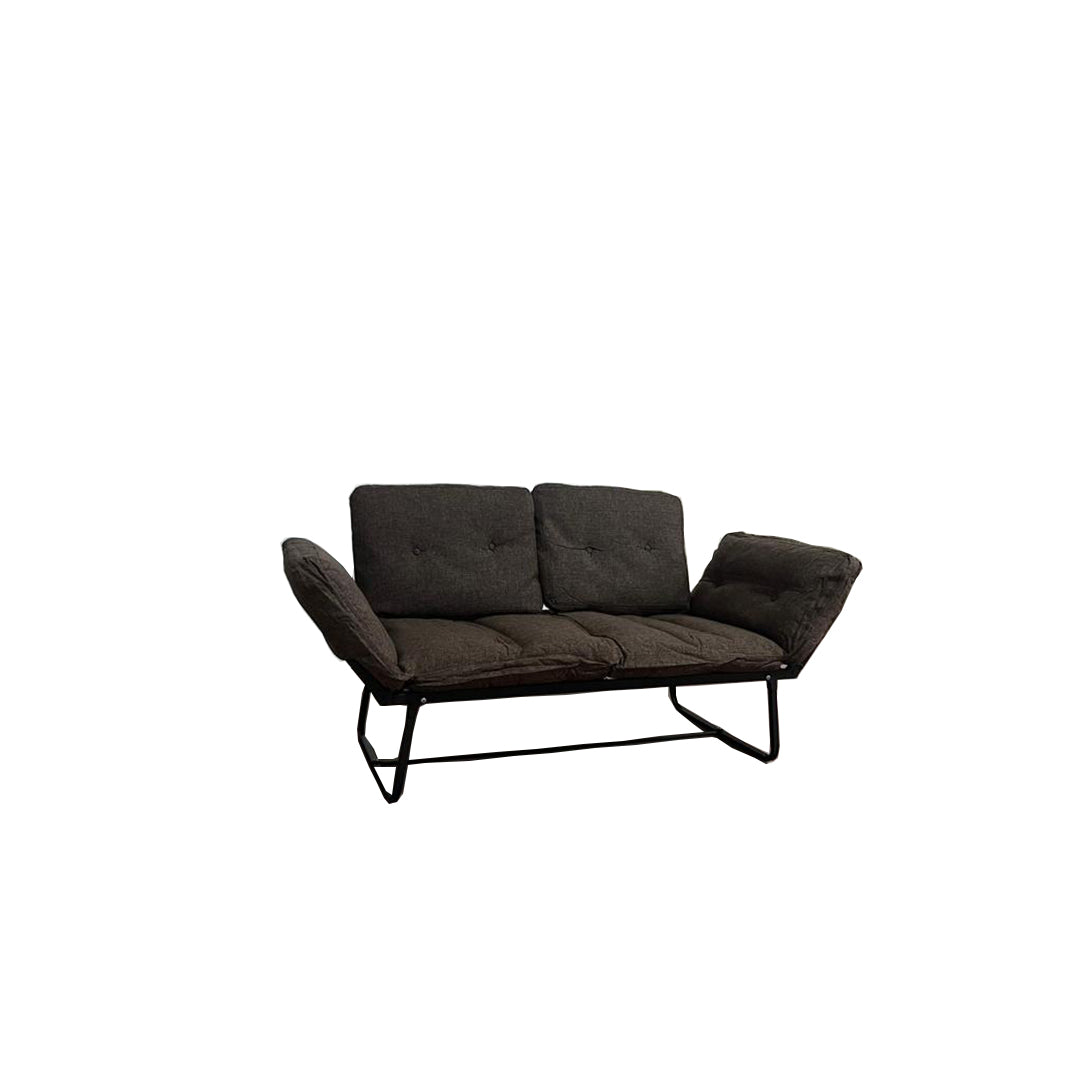 Violette Metal Frame Futon Beautiful Seat Dark Brown Metal