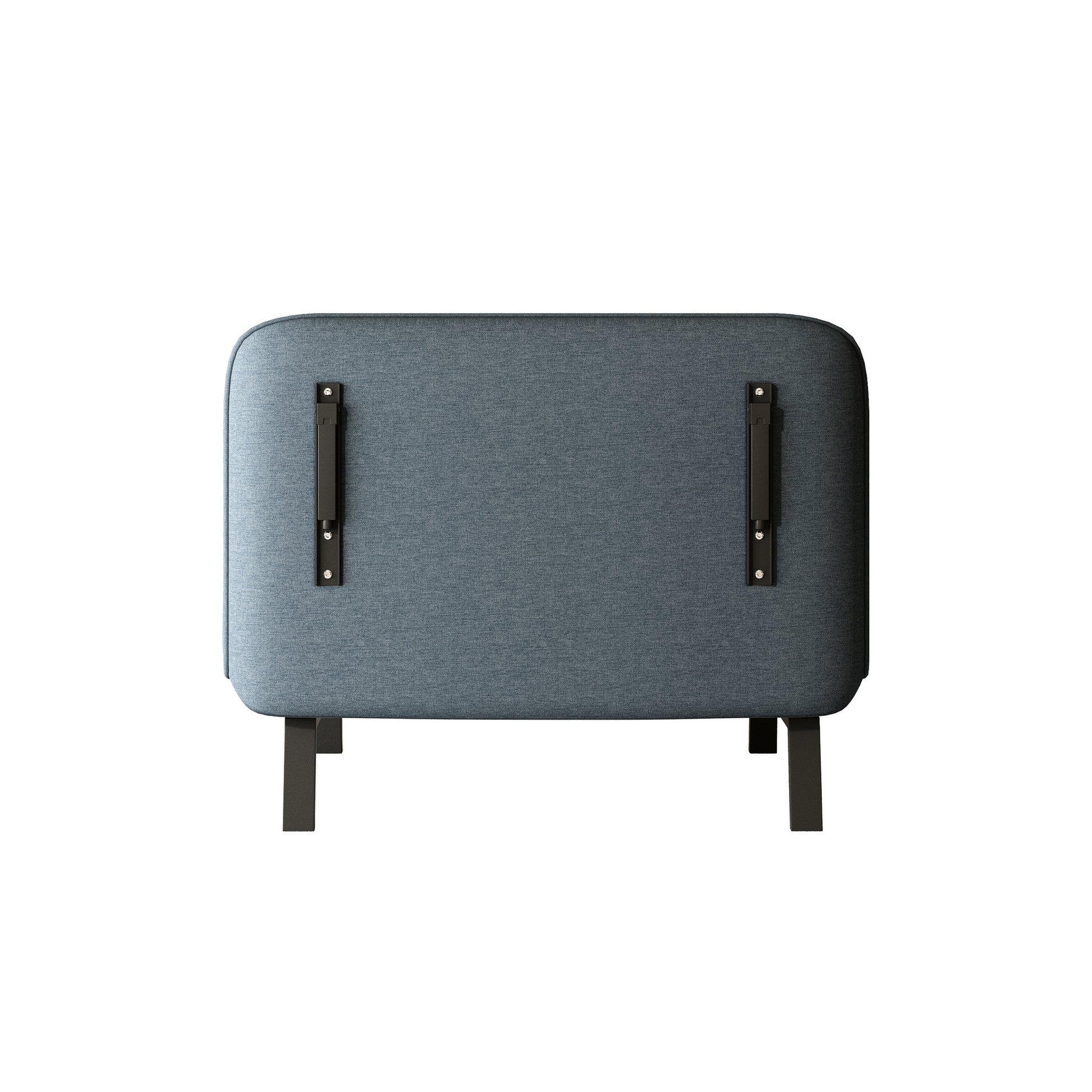 39 Convertible Chair Bed, Tri Fold Sofa Bed With Adjustable Backrest & Pillow, Leisure Chaise Lounge Couch With Sturdy Steel Frame For Home & Office, Comfortable Sleeper Chair Blue Grey Velvet Contemporary Polyurethane Foam Metal 2 Seat