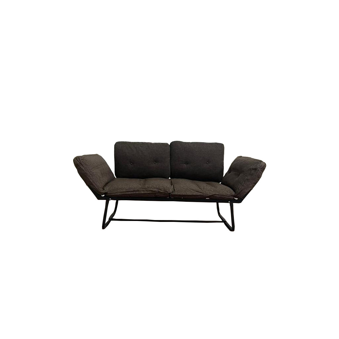 Violette Metal Frame Futon Beautiful Seat Dark Brown Metal