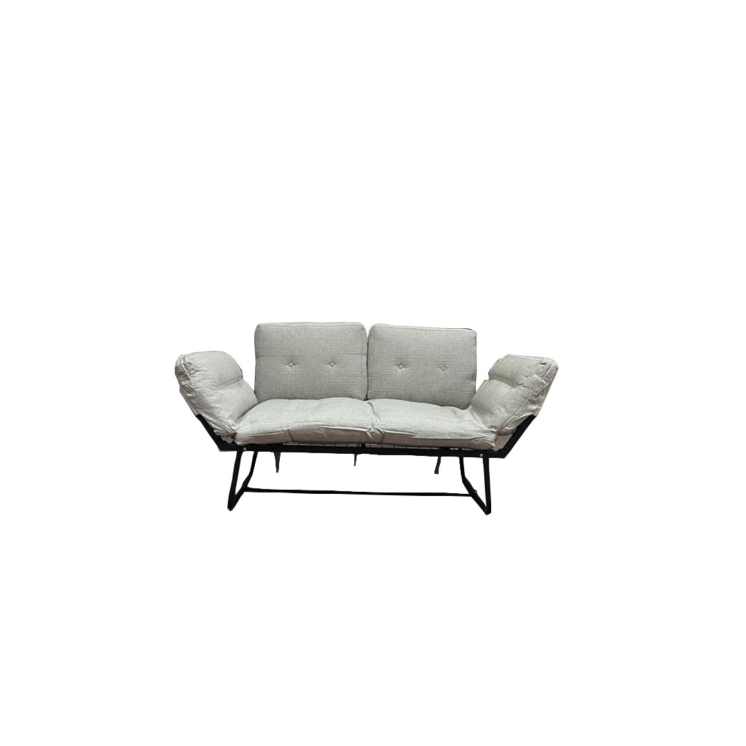 Violette Metal Frame Futon Beautiful Seat Beige Metal