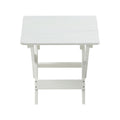 Hips Foldable Small Table And Chair Set With 2 Chairs And Rectangular Table White White Hdpe