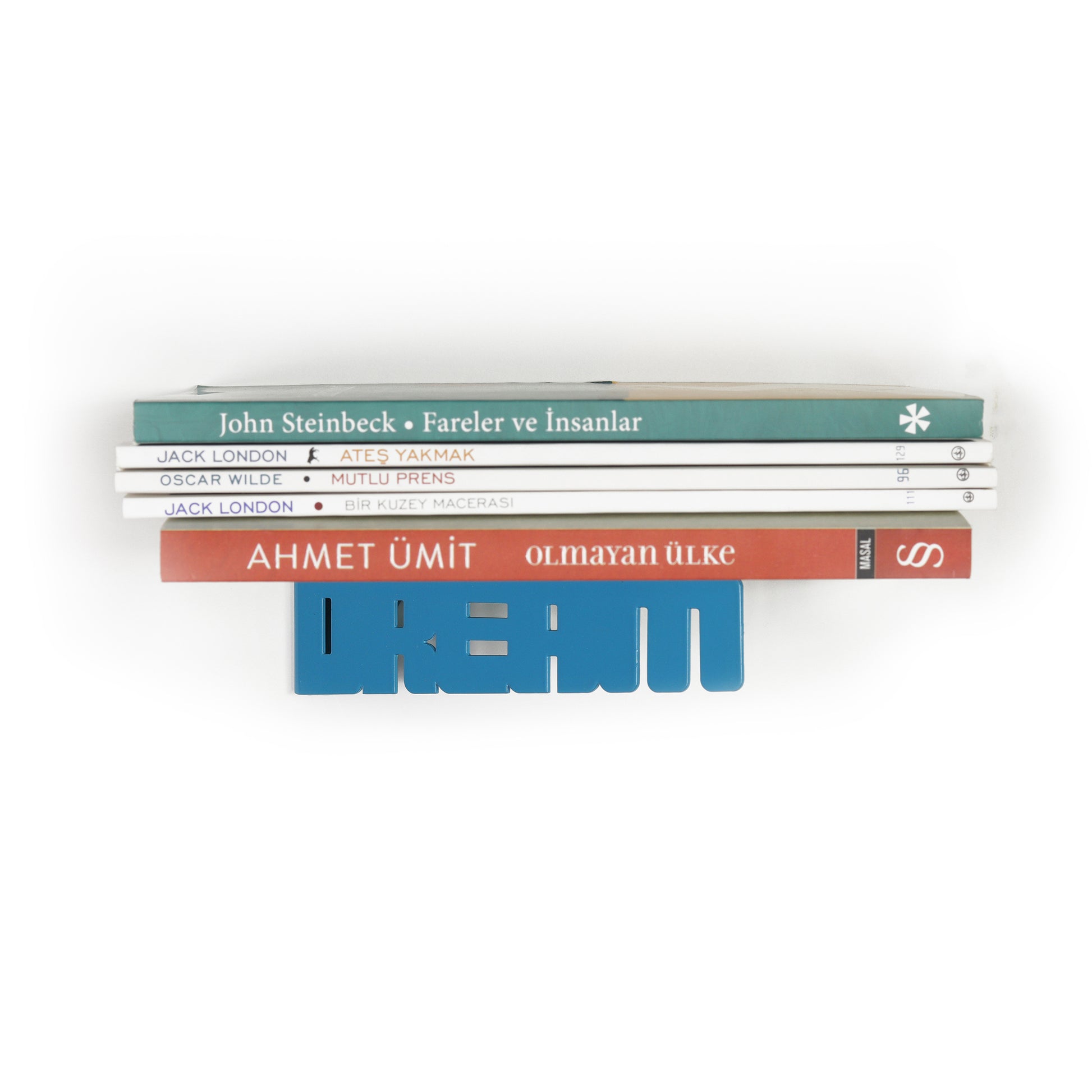 Locus 3 Pieces Wall Shelf Dream Read Beautiful Blue Metal