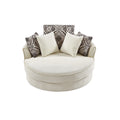 Swivel Accent Barrel Chair With 5 Movable Pillow 360 Degree Swivel Round Sofa Chair For Living Room,Bedroom, Hotel, Beige Beige Foam Corduroy