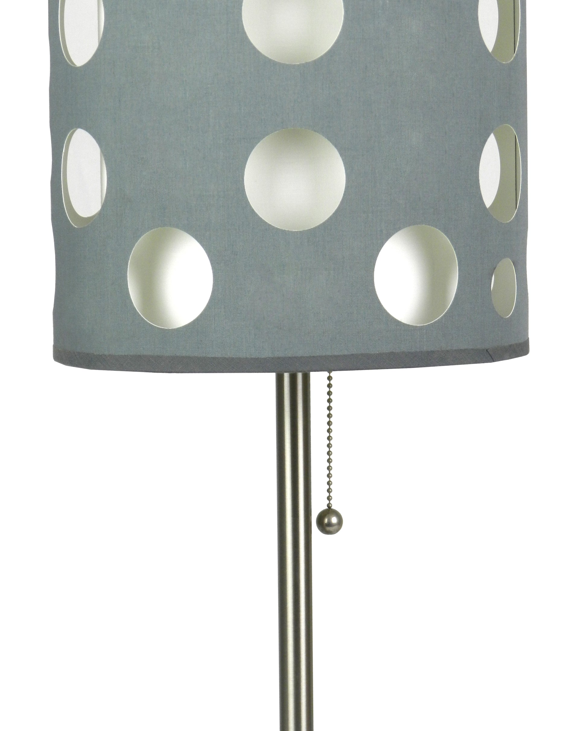 30"H Grey White Retro Table Lamp Grey Metal