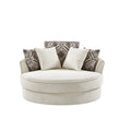 Swivel Accent Barrel Chair With 5 Movable Pillow 360 Degree Swivel Round Sofa Chair For Living Room,Bedroom, Hotel, Beige Beige Foam Corduroy