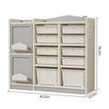 Multilayer Storage,Toy Picture Book Storage Children'S Floor Shelf Building Blocks Plastic Storage Cabinet Car Clutter Organizer Basket. Grey Hdpe