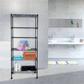 Yssoa Heavy Duty 6 Shelf Shelving With Wheels, With Hanging Hooks, Wire Shelving, Adjustable Storage Units, 17'' D X 11'' W X 63'' H, 6 Tier, Black Black Aluminum