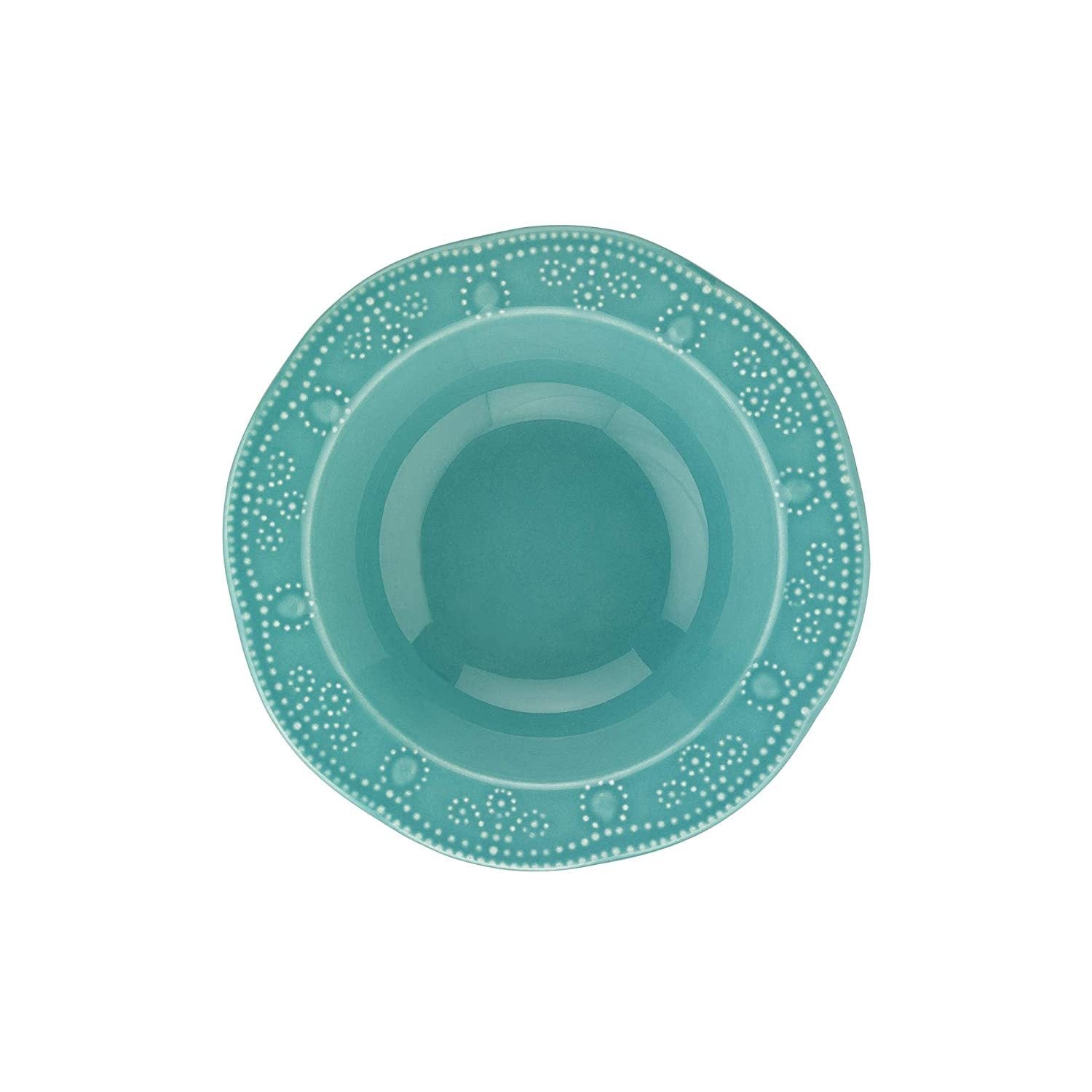 Fulya 12 Pieces Dinnerware Set Turquoise Porcelain