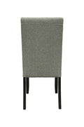 Grey Fabric Modern Set Of 2 Dining Chairs Plush Cushion Side Chairs Nailheads Trim Wooden Chair Kitchen Dining Room Gray Dining Room Foam Contemporary,Modern,Transitional Dining Chairs Rubberwood Solid Wood