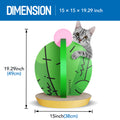 Cat Condo Scratcher Post Cardboard, Cactus Shape Cat Scratching Board, 15X15X19.29 Inch Green Carbon Fiber