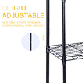 Yssoa Heavy Duty 6 Shelf Shelving With Wheels, With Hanging Hooks, Wire Shelving, Adjustable Storage Units, 17'' D X 11'' W X 63'' H, 6 Tier, Black Black Aluminum
