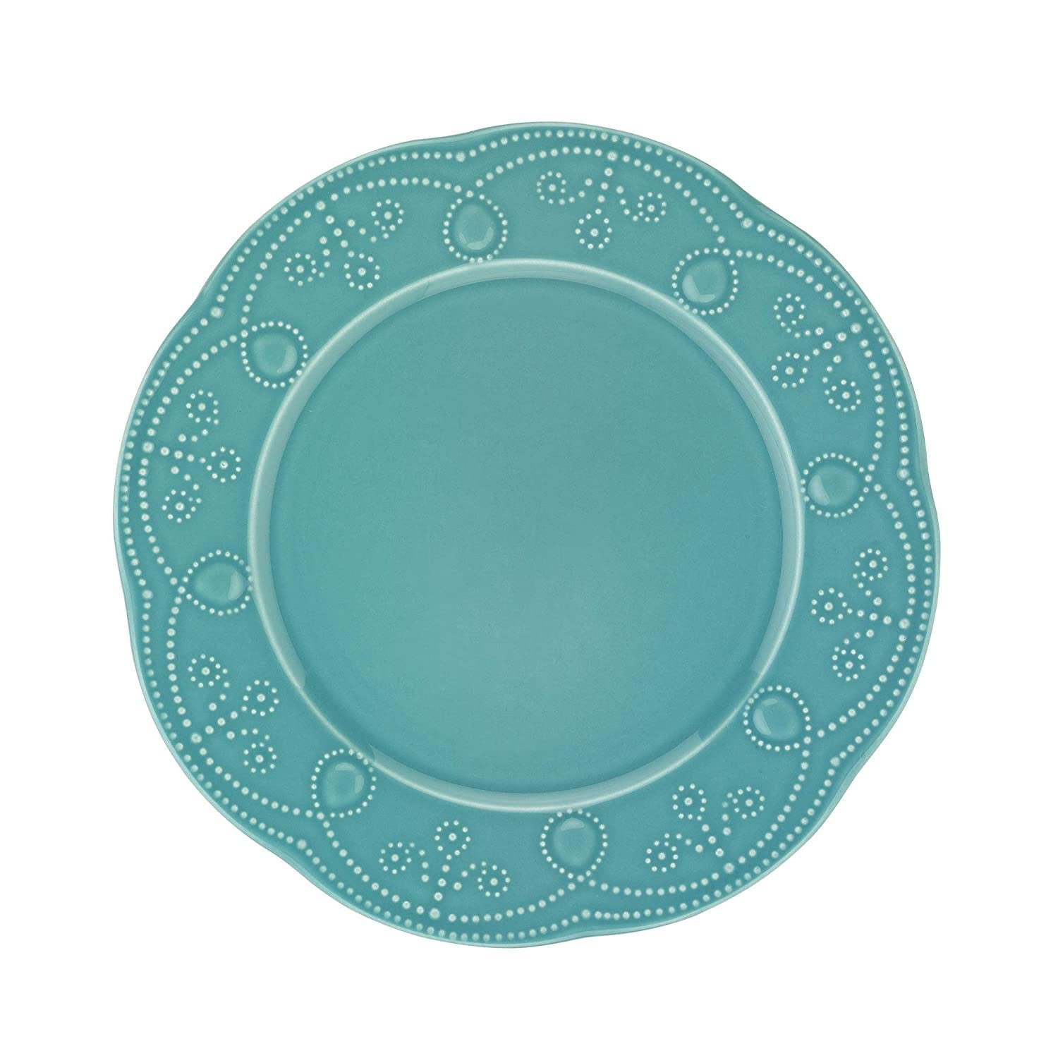 Fulya 12 Pieces Dinnerware Set Turquoise Porcelain