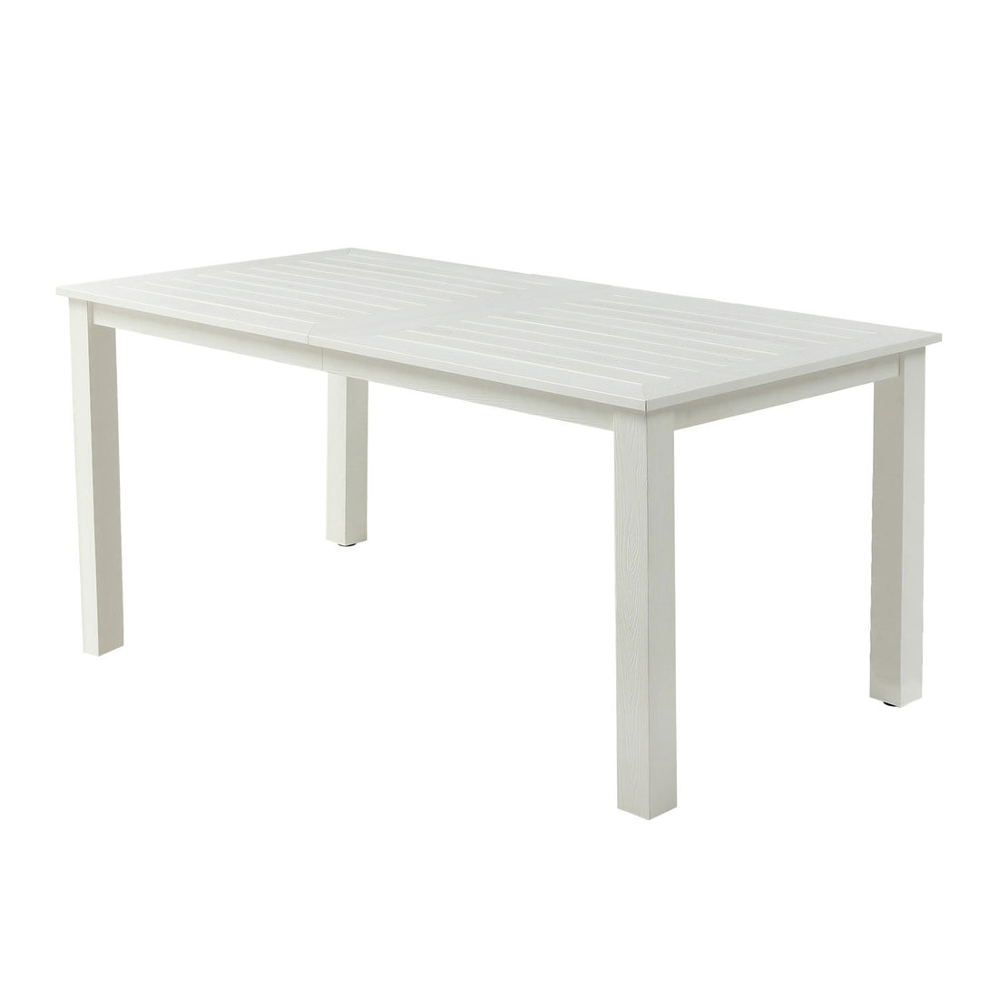 Hips Outdoor Dining Table,70.86" Rectangular All Weather Dining Table For 4 6 Persons, Dining Table For Outdoors And Indoors White White Hdpe