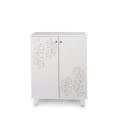 Valeria Wood Base Shoe Cabinet White Wood