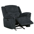 Home Theater Seating Manual Reclining Sofa For Living Room, Bedroom, Dark Blue Dark Blue Foam Velvet