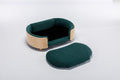 Scandinavian Style Elevated Dog Bed Pet Sofa With Solid Wood Legs And Bent Wood Back, Velvet Cushion,Mid Size,Dark Green Dark Green Removable Cover Scandinavian Dog Large 41 70 Lbs Foam Plywood