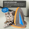 Cat Condo Scratcher Post Cardboard, Sailboat Shape Cat Scratching Board, 21.26X13.78X15.75 Inch Yellow Carbon Fiber