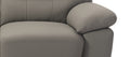 3 Seater Renzo Top Grain Leather Match Sofa In Grey Color Light Brown Wood Primary Living Space Heavy Duty Rubberwood 3 Seat Gray Genuine Leather Firm Cushion Back Mid Century Modern,Transitional Pillow Top Arms Foam Leather