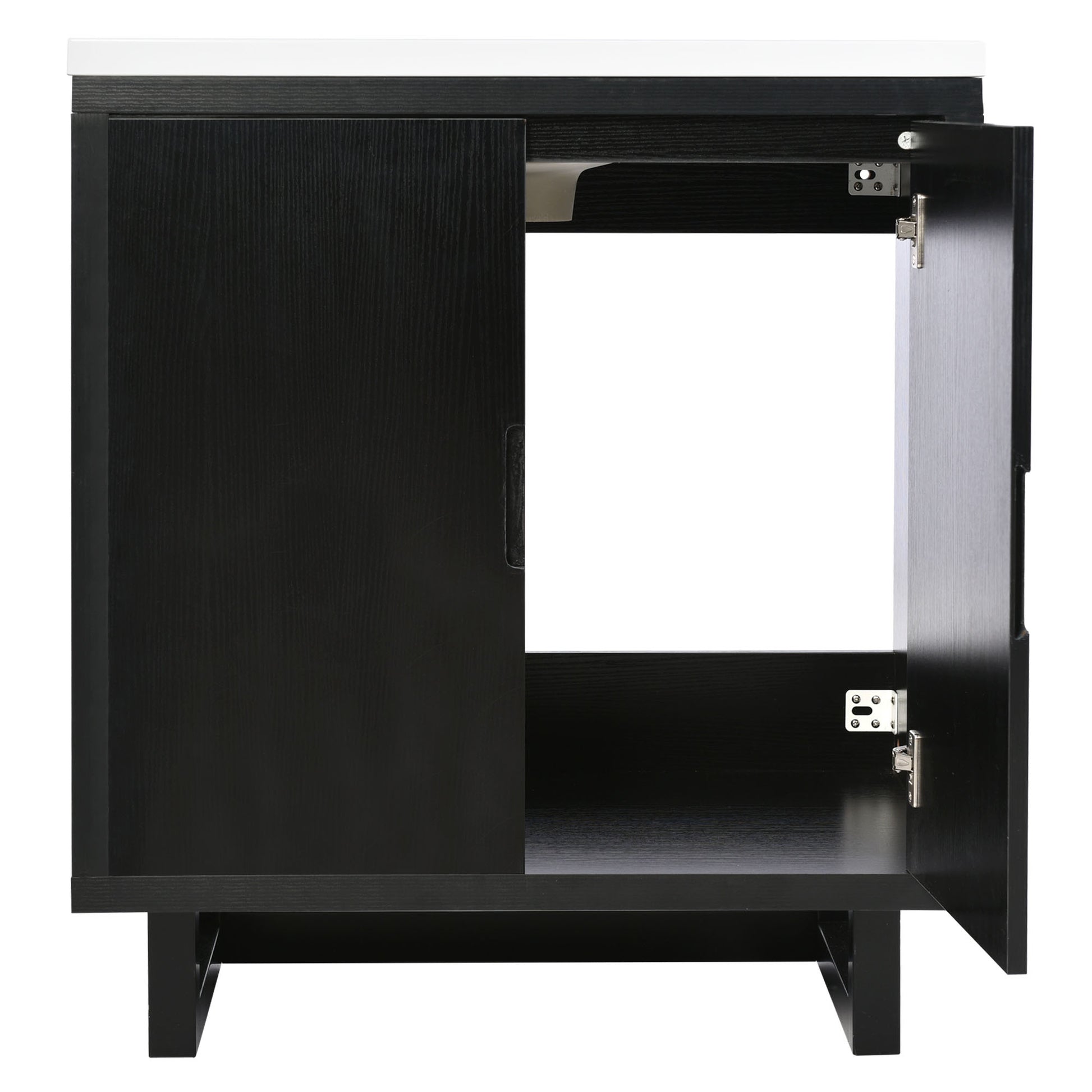 30" Bathroom Vanity Set With Sink, Combo Cabinet, Bathroom Storage Cabinet, Solid Wood Frame Black Bathroom Solid Wood Mdf