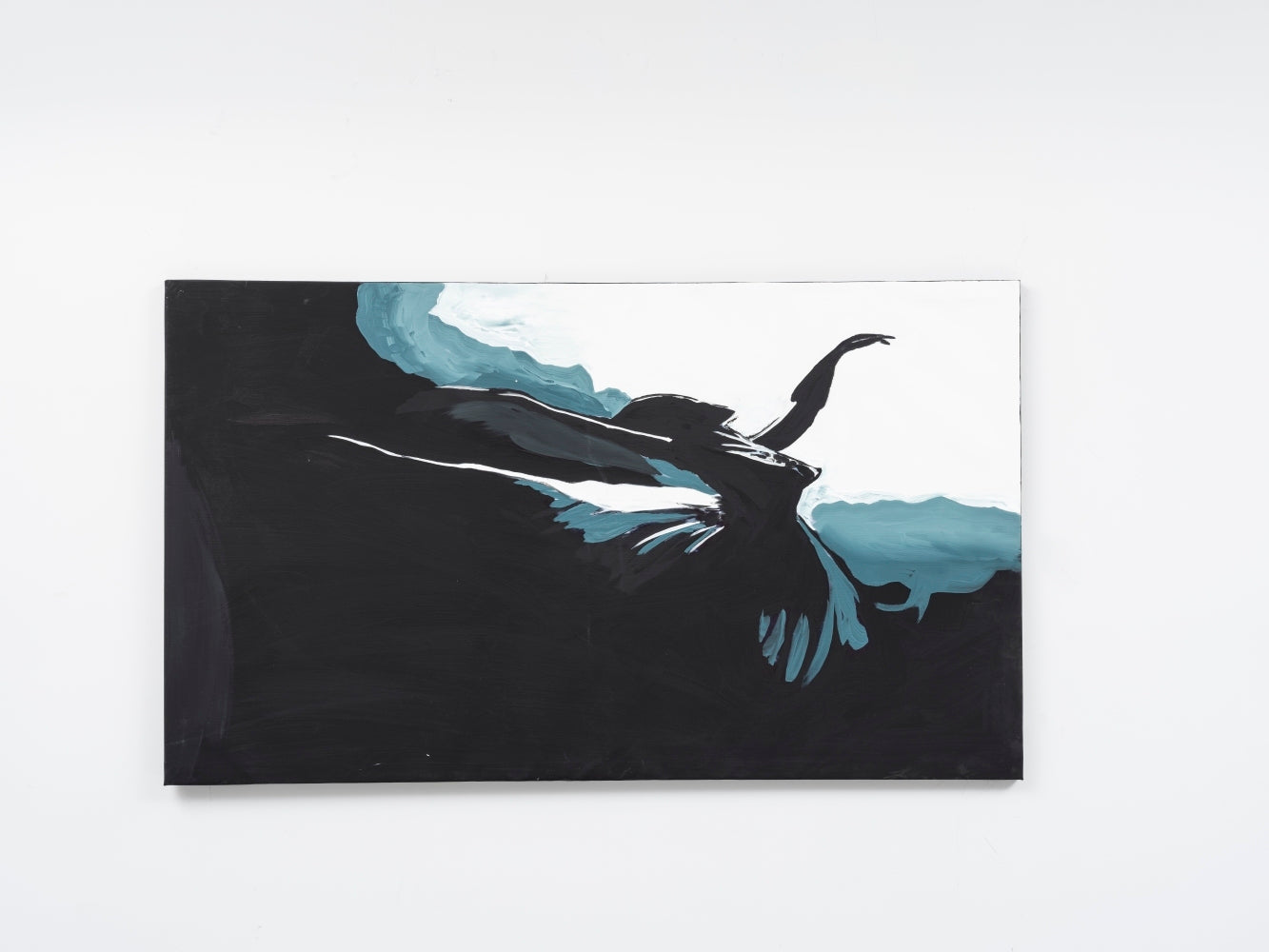 Wandela Wall Canvas Paintings 47'' X 27'' Landscape Unframed Black Oversized 41In Hand Painted Art Canvas