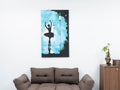 Wandela Wall Canvas Paintings 47'' X 27'' Portrait Unframed Turquoise Oversized 41In Hand Painted Art Canvas