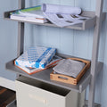 5 Tier Ladder Shelf Grey Wood