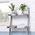 5 Tier Ladder Shelf Grey Wood