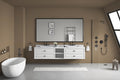 96*23*21In Wall Hung Doulble Sink Bath Vanity Cabinet Only In Bathroom Vanities Without Tops White Abs Steel Q235 Wood Pvc